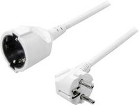 Produktbild: LogiLink LPS101 Strom Verl&auml;ngerungskabel Wei&szlig; 3.00 m H05VV-F 3G 1,5 mm&sup2; 90&deg; nach oben gewinkelt