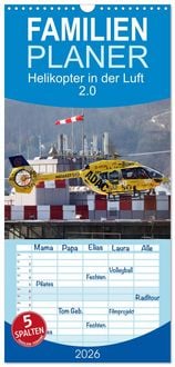 Produktbild: Familienplaner 2026 - Helikopter in der Luft 2.0 mit 5 Spalten (Wandkalender, 21 x 45 cm) CALVENDO