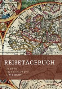 Produktbild: Reisetagebuch zum Selberschreiben - A5 blanko - 100 Seiten 90g/m&sup2; - Soft Cover - Motiv Weltkarte - Papier