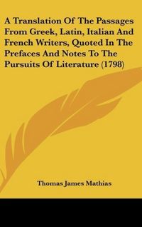 Produktbild: Mathias, T: Translation Of The Passages From Greek, Latin, I