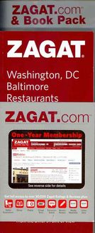 Produktbild: Zagat.com & Book Pack: Washington, DC/Baltimore Restaurants [With One-Year Zagat.com Membership]