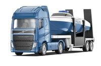Produktbild: Siku 1757 - Volvo LKW mit Boot, 155x36x46mm