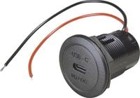 Produktbild: ProCar Power USB-C Einbausteckdose PD/QC EV o. LED max. 50 Watt Belastbarkeit Strom max.=3 A 12 oder 24 V/DC