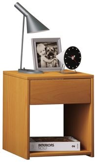 Produktbild: Holz Nachttisch Nachtschrank Schublade Sledo Mini