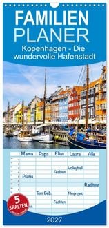 Produktbild: Familienplaner 2027 - Kopenhagen - Die wundervolle Hafenstadt mit 5 Spalten (Wandkalender, 21 x 45 cm) CALVENDO