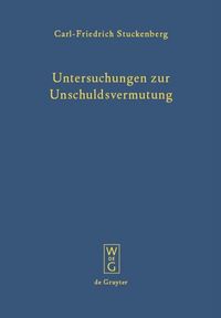 Produktbild: Untersuchungen zur Unschuldsvermutung