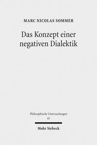Produktbild: Das Konzept einer negativen Dialektik