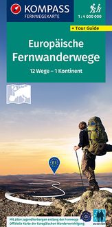 Bild vom Artikel KOMPASS Fernwegekarte Fernwanderwege Europa, Long-Distance-Paths Europe 1:4 Mio. vom Autor 