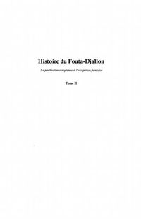 Produktbild: Histoire du fouta-djallon (tome 2) - la