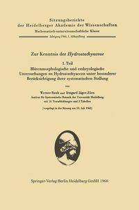Produktbild: Zur Kenntnis der Hydrostachyaceae
