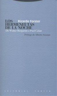 Produktbild: Los hermeneutas de la noche : de Walter Benjamin a Paul Celan