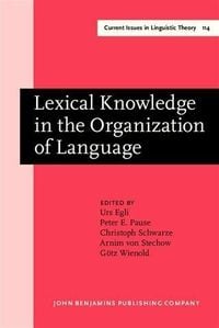 Produktbild: Lexical Knowledge in the Organization of Language