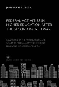 Produktbild: Federal Activities in Higher Education After the Second World War