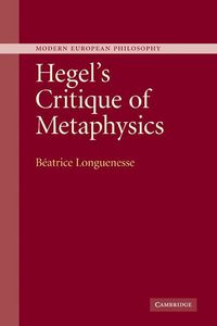 Produktbild: Hegel's Critique of Metaphysics
