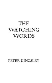 Produktbild: THE WATCHING WORDS