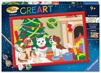 Produktbild: CreArt, Malen nach Zahlen Kinder - Pfoten-Weihnachten