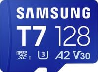 Produktbild: Samsung T7 microSDXC-Karte Retail 128 GB UHS-I U3, A2 Application Performance Class, Class 10, v30 Video Speed Class
