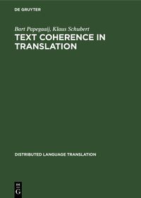 Produktbild: Text Coherence in Translation