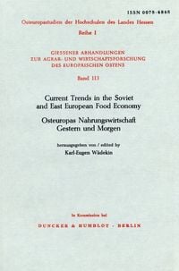 Produktbild: Current Trends in the Soviet and East European Food Economy.
