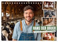 Produktbild: Hans der Bauer und seine Tiere auf dem Bauernhof (Tischkalender 2026 DIN A5 quer), CALVENDO Monatskalender