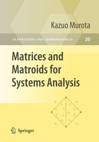 Produktbild: Matrices and Matroids for Systems Analysis