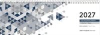 Produktbild: Tischquerkalender 1W/1S blau 2027