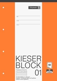 Produktbild: Brunnen Brunnen KIESER-Block A4 Lineatur 1 mit blauem Rand