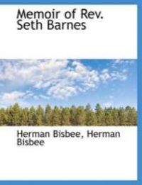 Produktbild: Memoir of REV. Seth Barnes