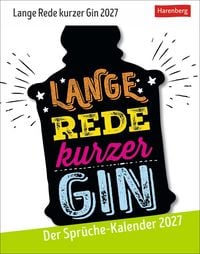 Produktbild: Lange Rede kurzer Gin Tagesabrei&szlig;kalender 2027 - Der Spr&uuml;che-Kalender