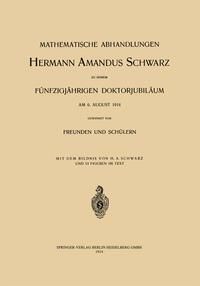 Produktbild: Mathematische Abhandlungen Hermann Amandus Schwarz