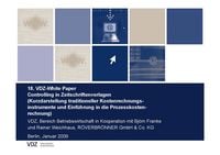 Produktbild: Controlling in Zeitschriftenverlagen (Kurzdarstellung traditioneller Kostenrechnungsinstrumente und Einf&uuml;hrung in die Prozesskostenrechnung)