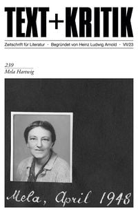 Produktbild: TEXT + KRITIK 239 - Mela Hartwig