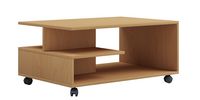 Produktbild: Holz Sofatisch Couchtisch Rollen rollbar Stango L