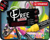 Bild vom Artikel STABILO® Acrylic Starterkit Free, 11 Farben Metalletui vom Autor 