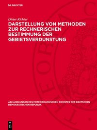 Produktbild: Darstellung von Methoden zur rechnerischen Bestimmung der Gebietsverdunstung