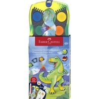 Produktbild: FABER-CASTELL Farbkasten Connector 12 Dino mit Deckwei&szlig; Blister
