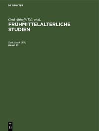 Produktbild: Fr&uuml;hmittelalterliche Studien. Band 22