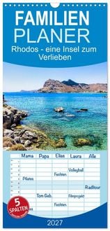 Produktbild: Familienplaner 2027 - Rhodos - eine Insel zum Verlieben mit 5 Spalten (Wandkalender, 21 x 45 cm) CALVENDO