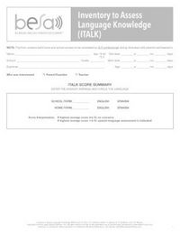 Produktbild: Inventory to Assess Language Knowledge (Italk)