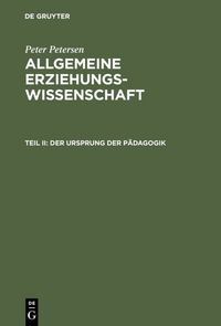 Produktbild: Der Ursprung der P&auml;dagogik
