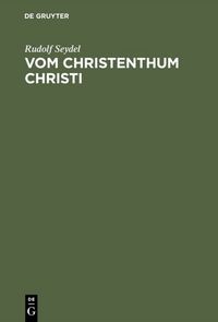 Produktbild: Vom Christenthum Christi