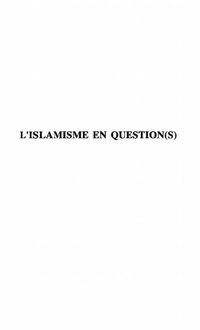 Produktbild: L'islamisme En Question(s)