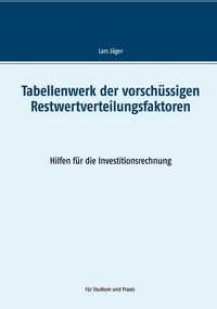 Produktbild: Tabellenwerk der vorsch&uuml;ssigen Restwertverteilungsfaktoren