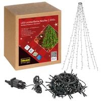 Produktbild: Idena Lichterkette NewTec Weihnachtsbaum-&Uuml;berwurf 200 LED warmwei&szlig; f&uuml;r Innen & Au&szlig;en