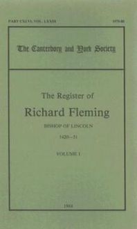 Produktbild: The Register of Richard Fleming, Bishop of Lincoln, 1420-31, I