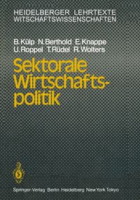 Produktbild: Sektorale Wirtschaftspolitik