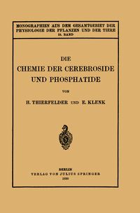 Produktbild: Die Chemie der Cerebroside und Phosphatide