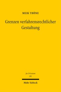 Produktbild: Grenzen verfahrensrechtlicher Gestaltung