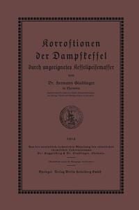Produktbild: Korrosionen der Dampfkessel