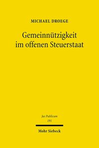 Produktbild: Gemeinn&uuml;tzigkeit im offenen Steuerstaat